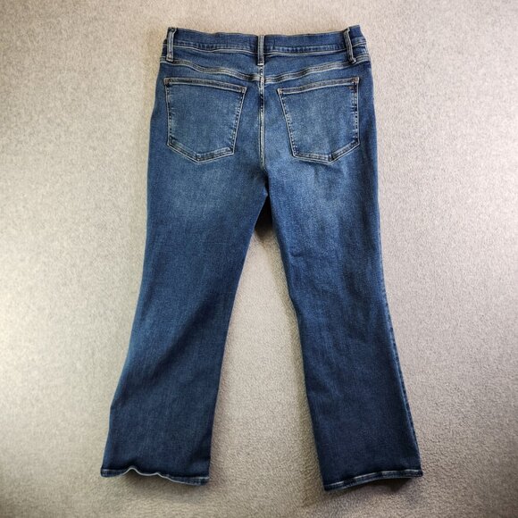 Madewell Jeans Womens 32 Blue Mid Rise Kick Out Cropped Ankle Bootcut Modern - Picture 4 of 15